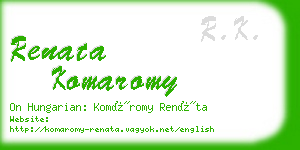 renata komaromy business card